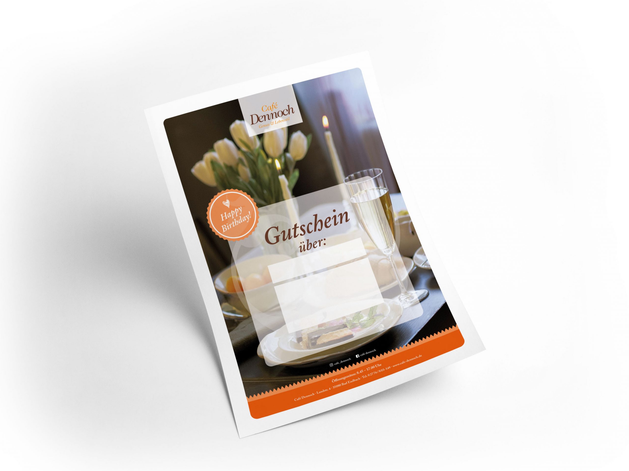Café Dennoch Gutschein „Happy Birthday“